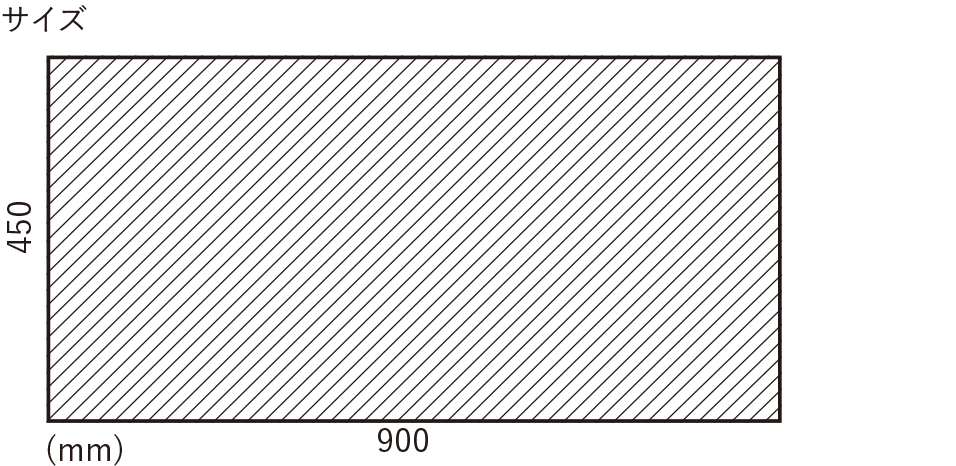 FRAME LINEスタンダードデザインのサイズサンプル