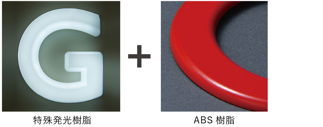 G-Style Lightの発光部分には、特殊発光樹脂が使用されています
