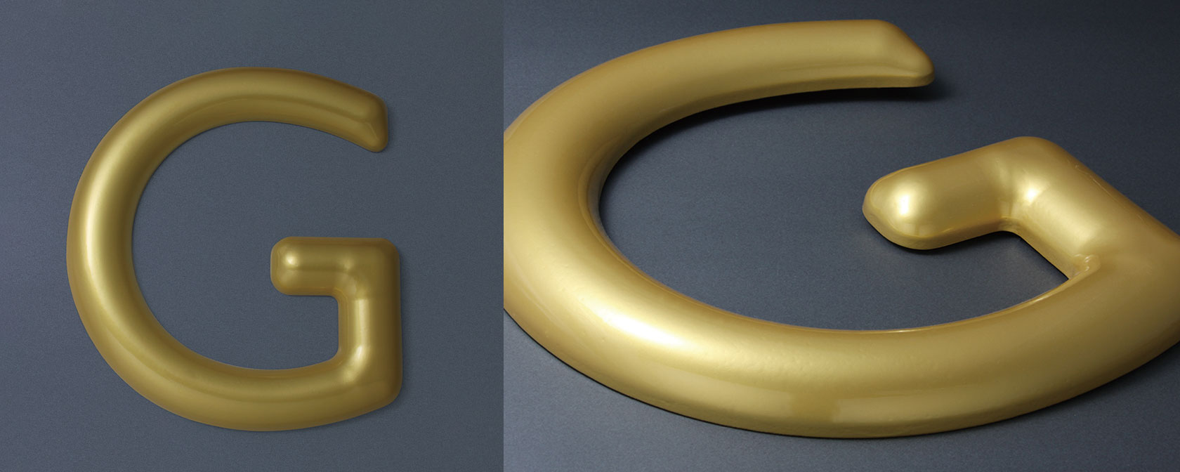 G-Styleレター ラウンドビットカット＋セミストレートカット断面図